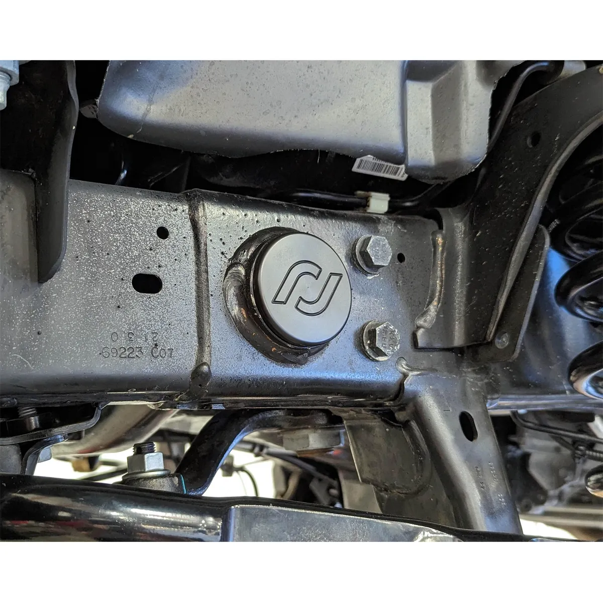 18c Wrangler/20c Gladiator Frame Tube Plugs Frame Front Cnc Machined Black Del product image