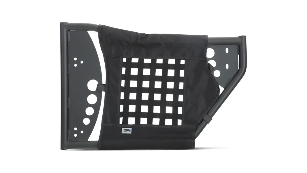 Trail Doors; Gen III; Pair; Rear; Steel; Nylon Webbing Included; Textured Black Powder Coat; product image