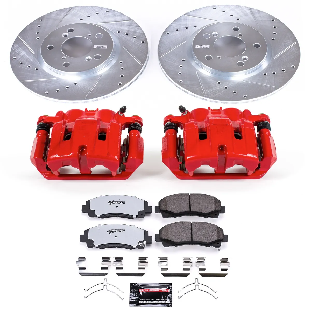 Z36 Truck/Tow Upgrade Kit: Drilled/Slotted Rotors; Carbon-Fiber Ceramic Pads; Powder Coated Calipers product image