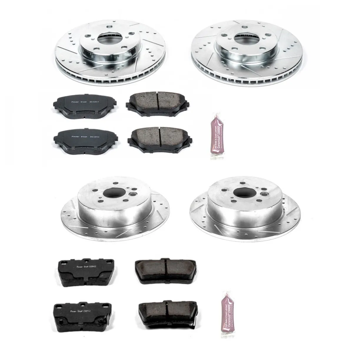 Z23 Evolution Sport Upgrade Kit: Drilled/Slotted Rotors; Carbon-Fiber Ceramic Pads W/Hardware product image