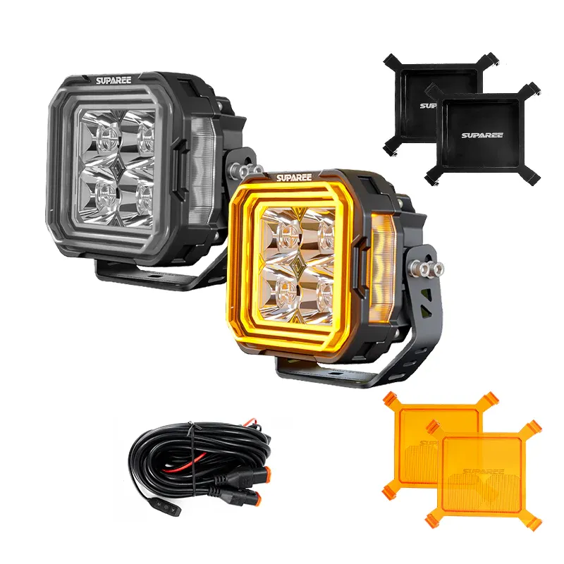 5 Inch LED Pod Lights White + Amber Dual-Mode for Jeep Wrangler JL/ Gladiator JT product image