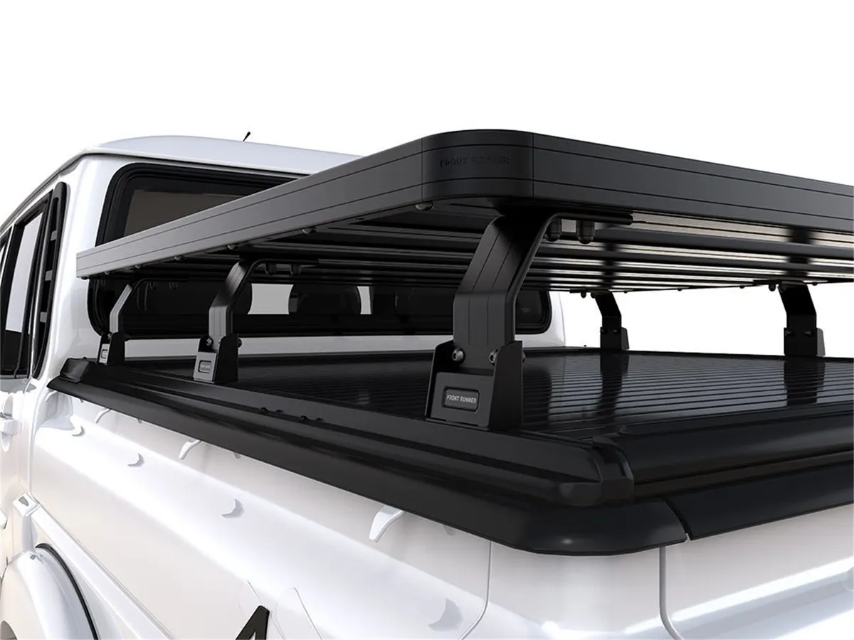 Slimline II Bed Rack Kit; Incl. 3 Pick-Up Roll Top Leg Mount; 1575mm x 1358mm SLII Tray; For 2022-Current Mahindra Pik Up Double Cab; product image