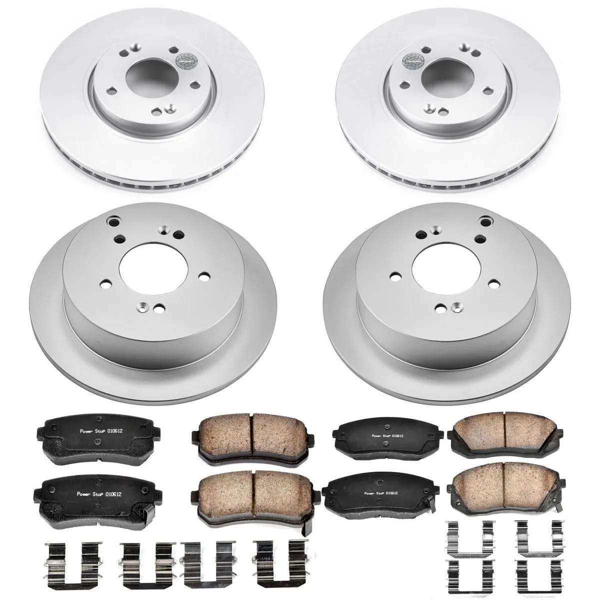 Z17 Geomet Coated Rotor Kit: Genuine Geomet Fully Coated Rotors; Ceramic Pads W/Hardware product image