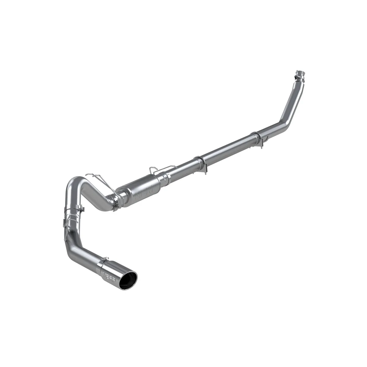 Armor Lite Turbo Back Exhaust System; 4 in.; Incl. Turbo Down Pipe/Ext. Pipes/Muffler/Over Axle Pipe/Tailpipe/Hardware/5 in. OD Tip; Single Side Exit; Aluminized; product image
