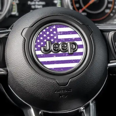Under The Sun Inserts Distressed White & Purple Steering Wheel Decal