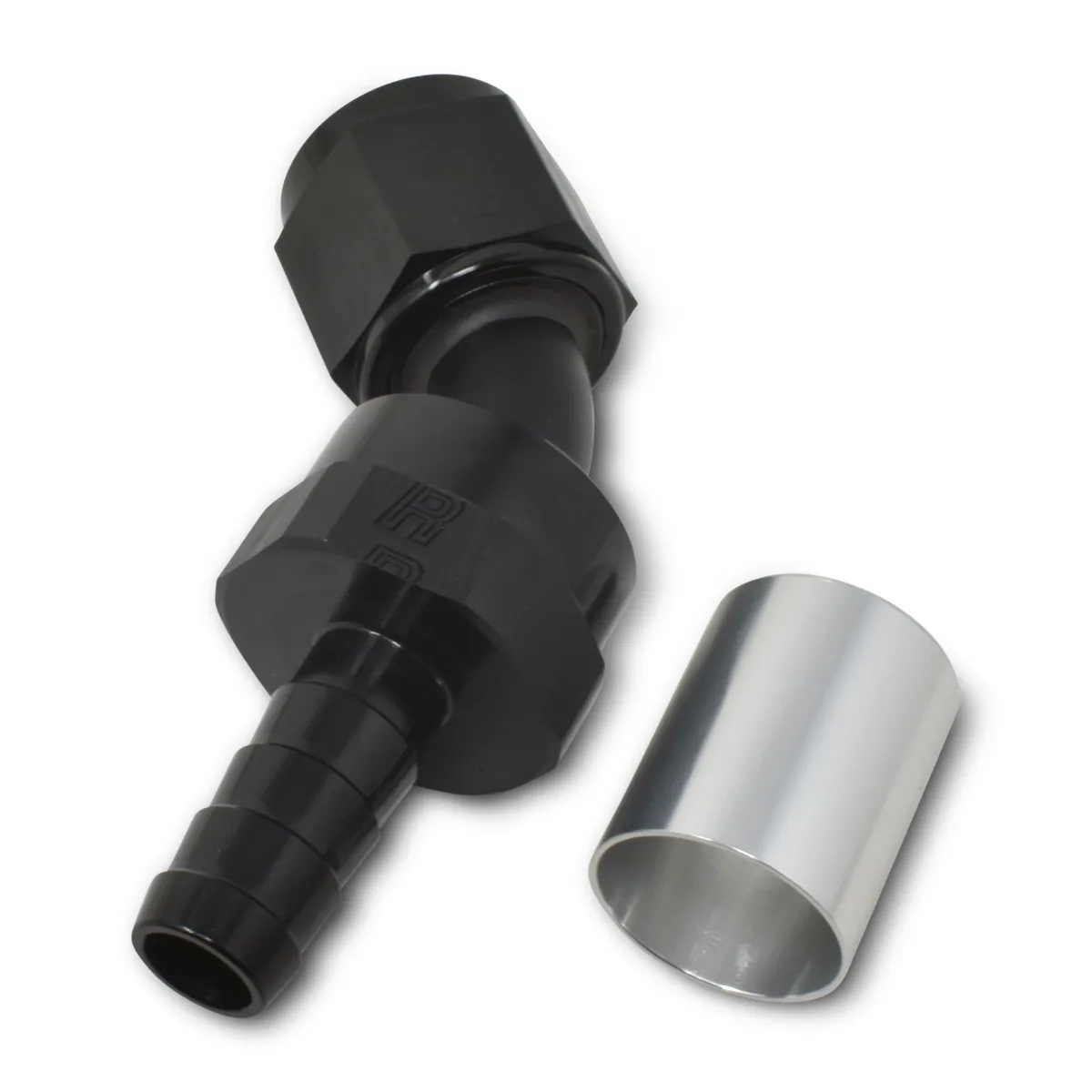 #12 45 Deg Hose Fitting P/C Crimp-On product image