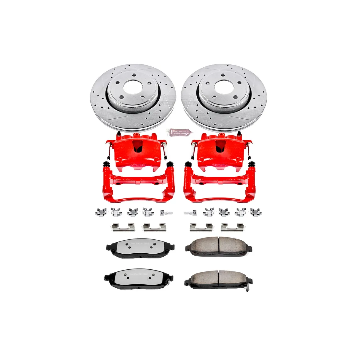 Z36 Truck/Tow Upgrade Kit: Drilled/Slotted Rotors; Carbon-Fiber Ceramic Pads; Powder Coated Calipers product image
