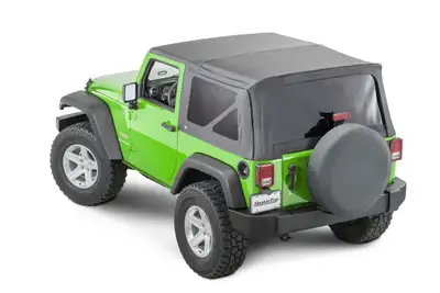 MasterTop Full Hardware Top Tinted Glass For 07-18 Jeep JK Wrangler 2 Dr Black Diamond MasterTop