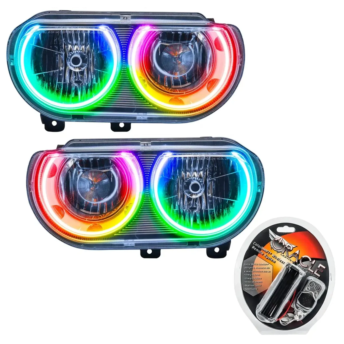 ORACLE Lighting 2008-2014 Dodge Challenger Pre-Assembled Halo Headlights - Non HID - Chrome product image