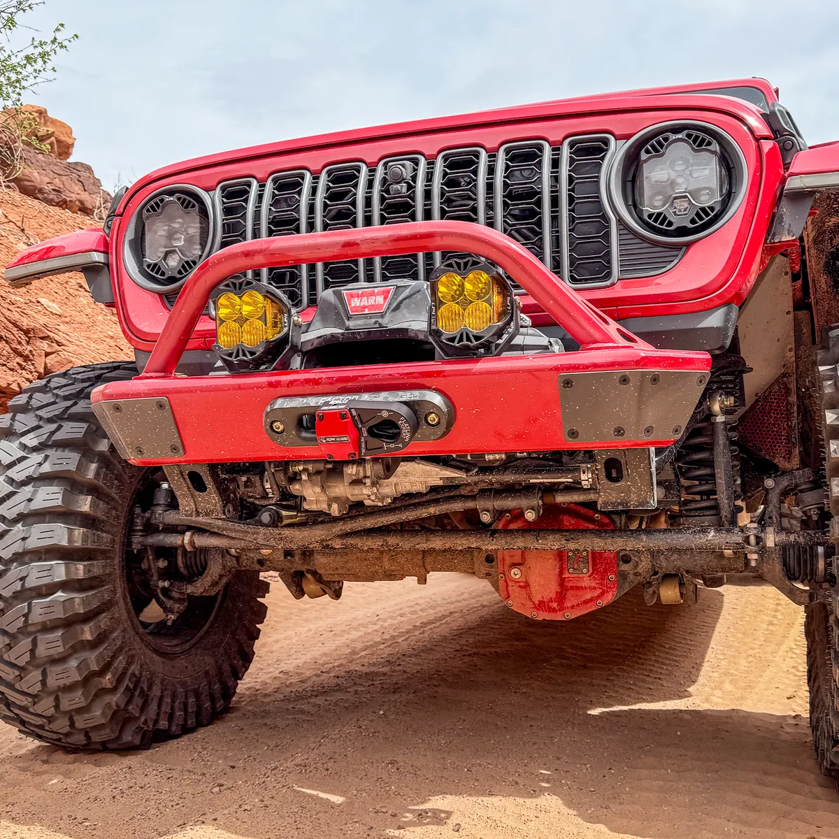 0723 Wrangler/20c Gladiator Legacy Front Bumper Armor Stainless Steel Raw product image