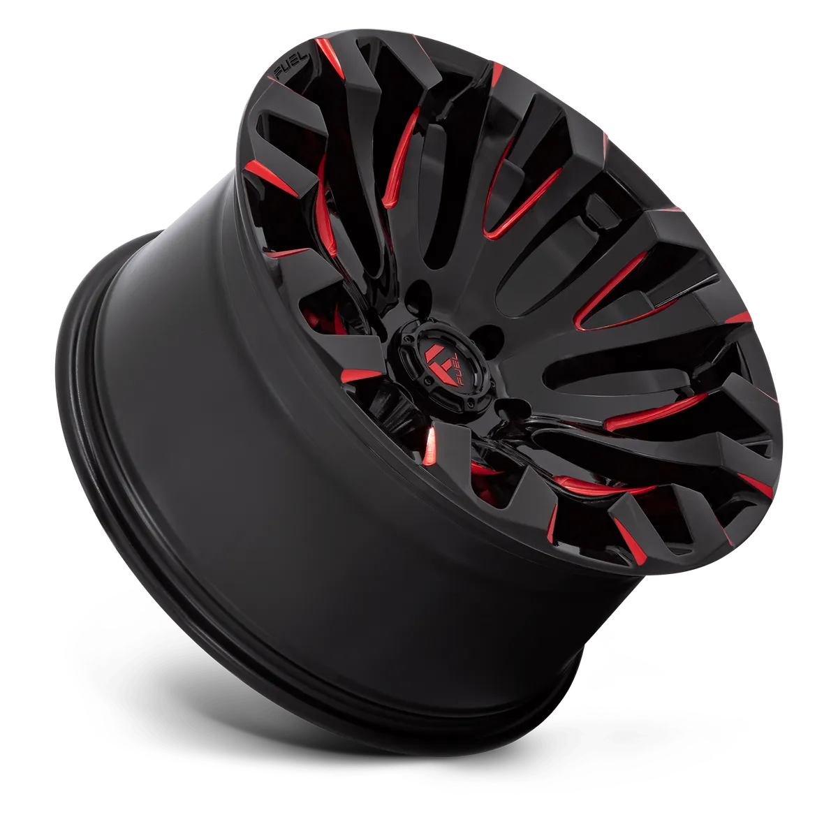 Fuel Wheels | Quake | Gloss Black Milled Red Tint product image