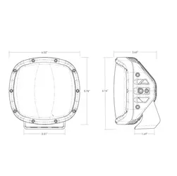 Rigid Adapt xp Extreme Powersports LED Light With 3 Lighting Zones And GPS Module, Kit Includes Amber Cover And Mounting Bracket,single product image
