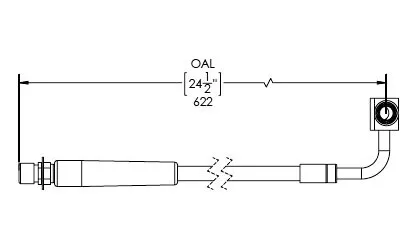 Gladiator Extended Rear Braided Brake Hose Kit For 20-Pres Jeep Gladiator JT RockJock 4x4 product image