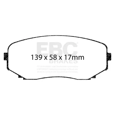EBC Brakes S2 Kits Greenstuff 6000 and USR Rotors; Front; FMSI Pad No. D1258; Vented; 5 Bolt Holes; 320mm Dia.; 51mm Height; 28mm Thick; 69mm Center Hole Dia.;