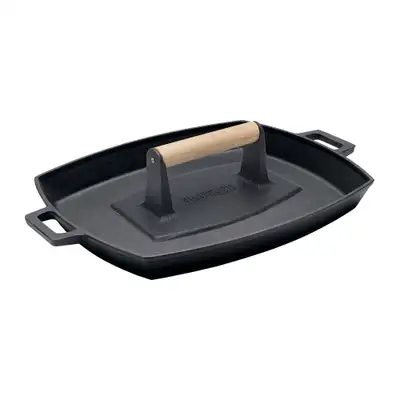 Bayou Classic Cast Iron Shallow Pan and Press Set