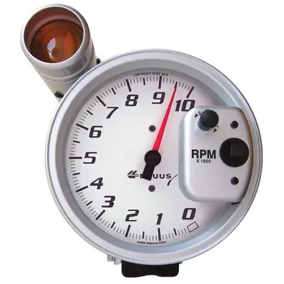 Equus 5in. Pedestal Tachometer; 0-10;000 Rpm; White; Equus