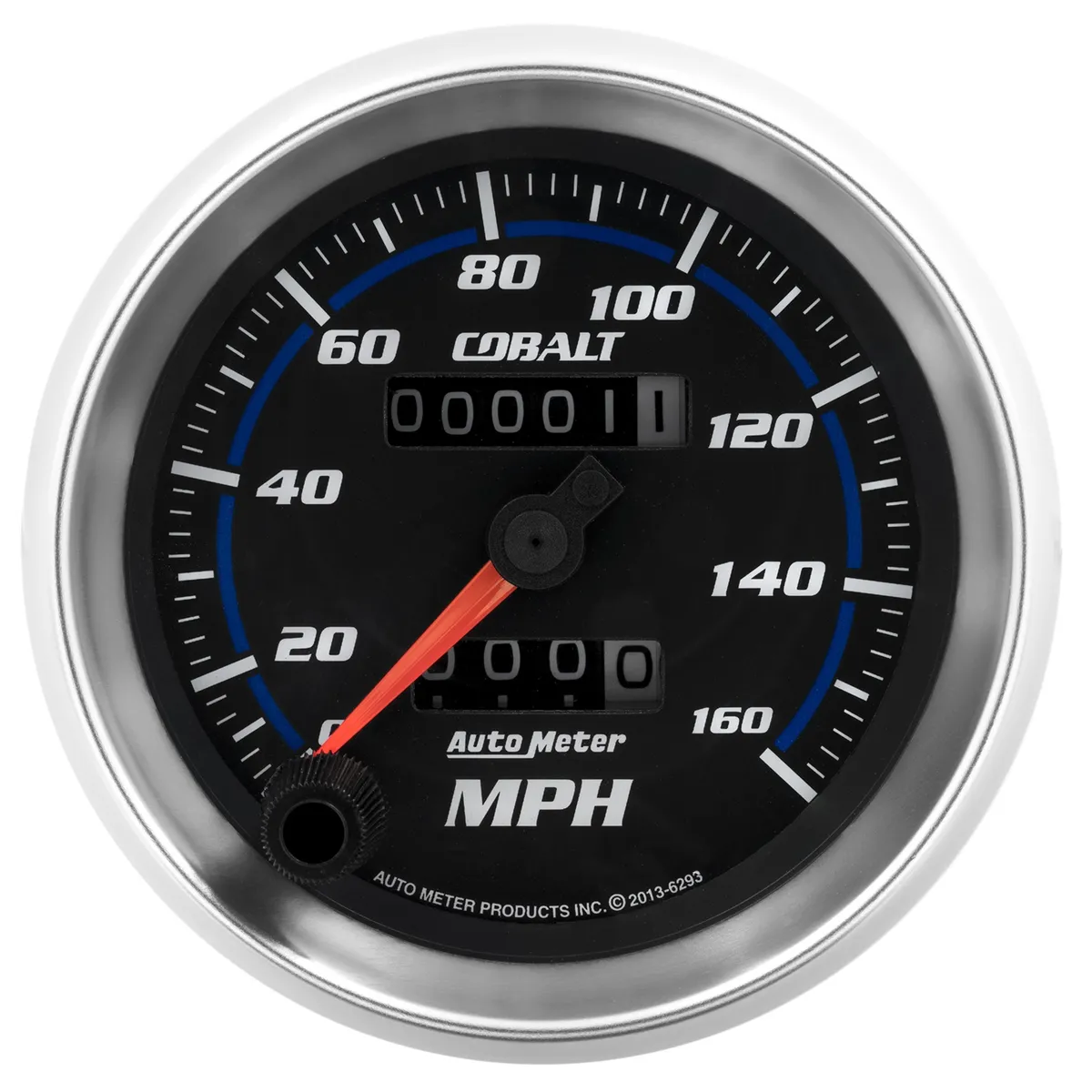Gauge, Speedometer, 3 3/8", 160mph, Mechanical, Cobalt product image