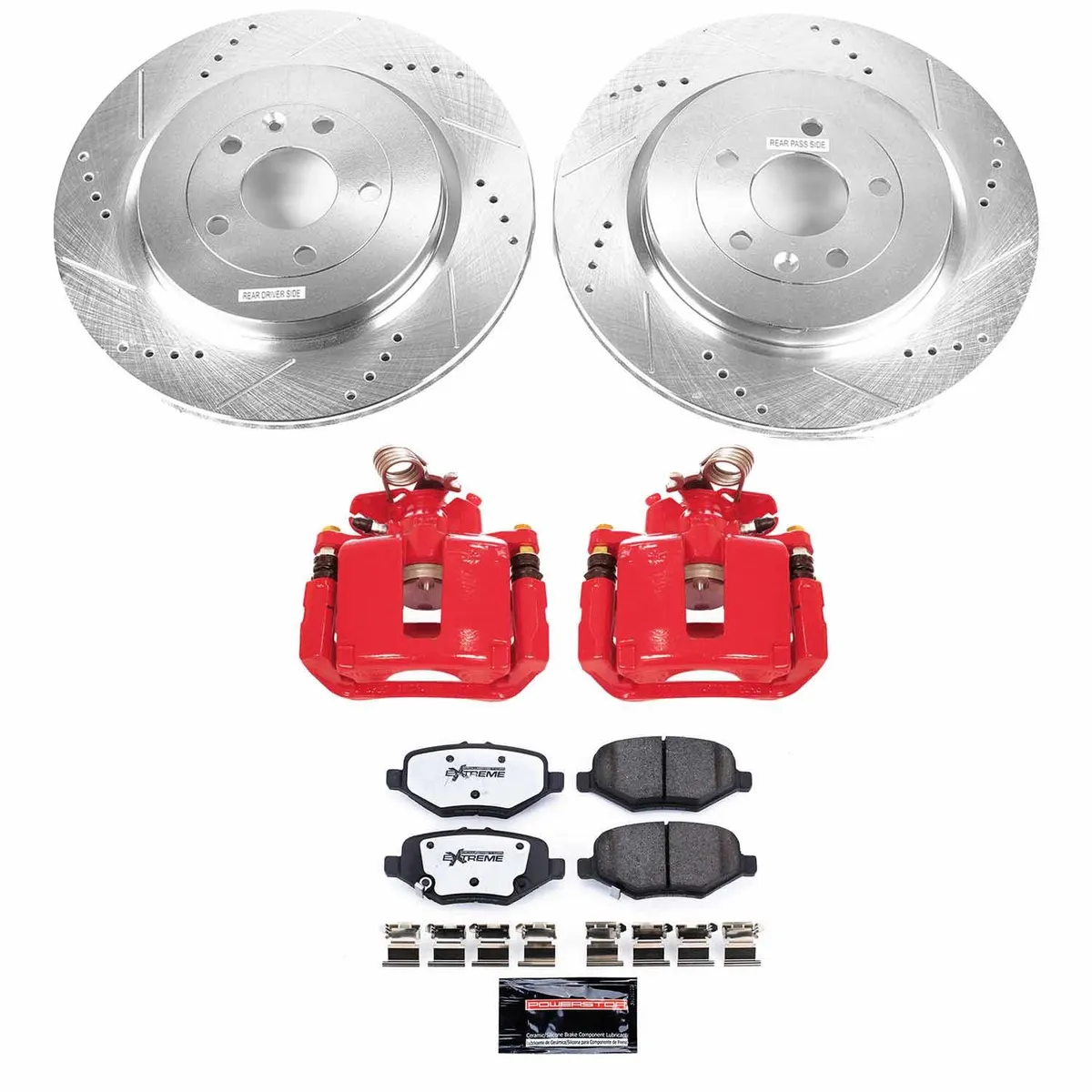 Z36 Truck/Tow Upgrade Kit: Drilled/Slotted Rotors; Carbon-Fiber Ceramic Pads; Powder Coated Calipers product image