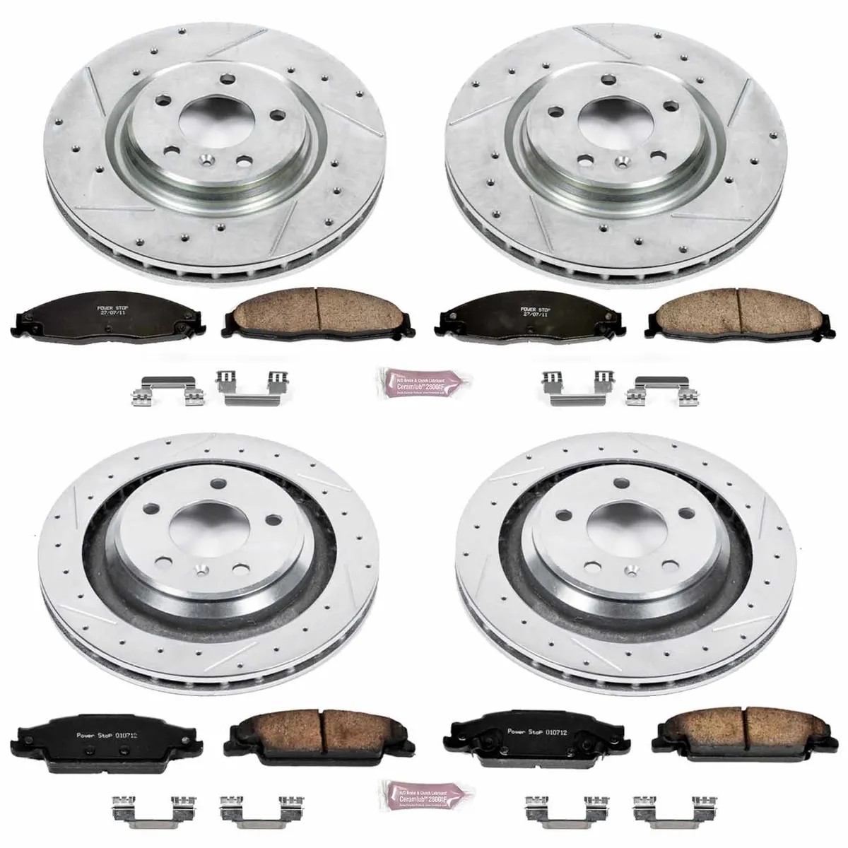 Z23 Evolution Sport Upgrade Kit: Drilled/Slotted Rotors; Carbon-Fiber Ceramic Pads W/Hardware product image