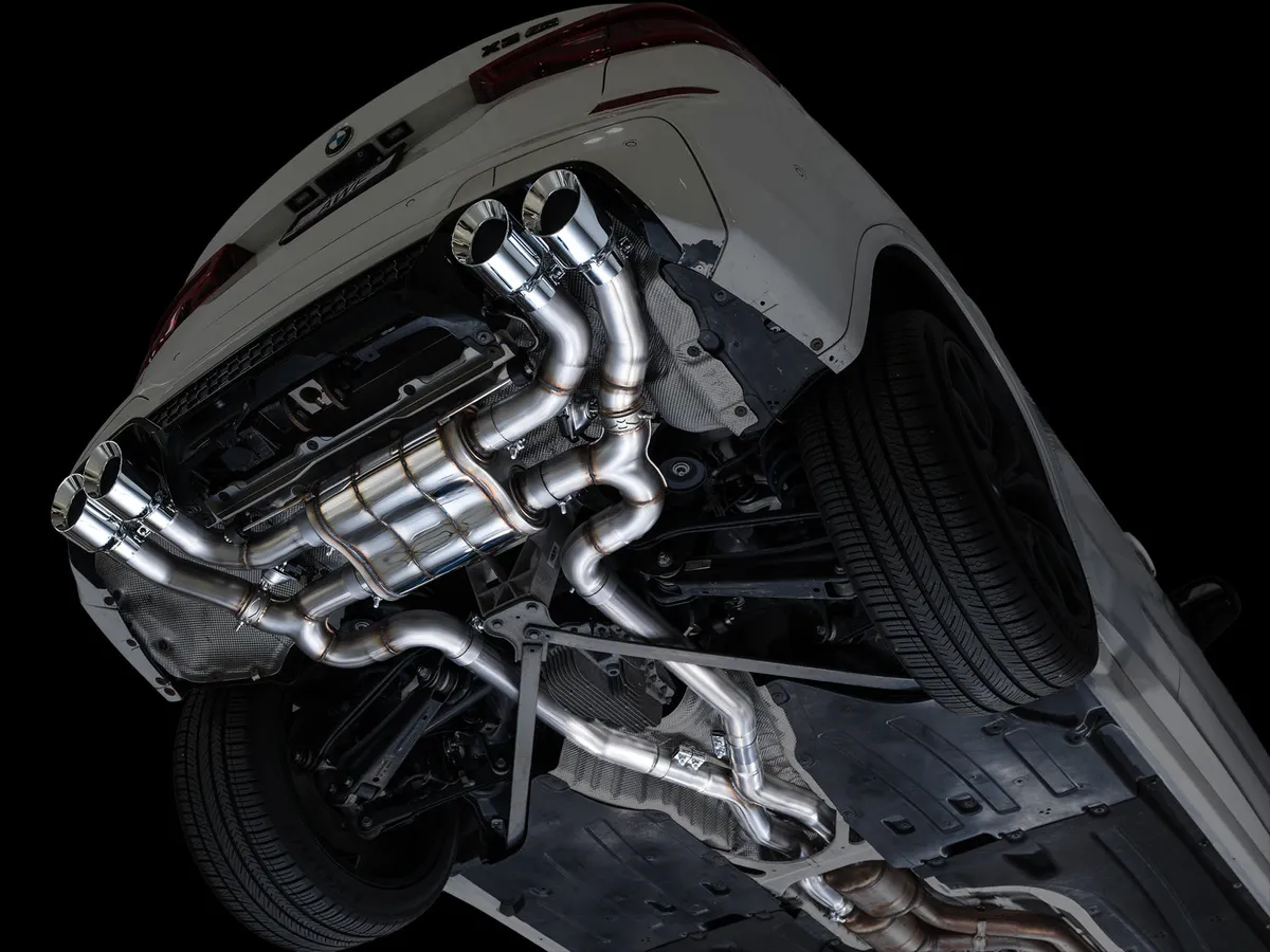 AWE Valved SwitchPath Axleback Exhaust for BMW F97 X3 M / F98 X4 M - Diamond Black Tips - 3025-43301 product image