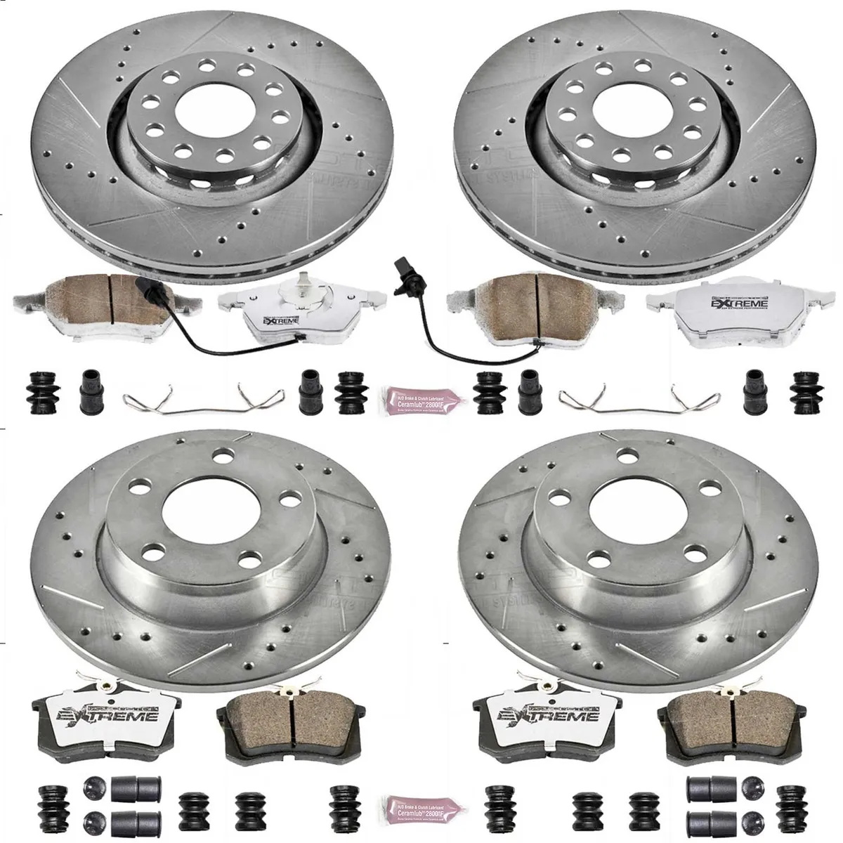Z26 Street Warrior Upgrade Kit: Drilled/Slotted Rotors; Carbon-Fiber Ceramic Pads W/Hardware product image