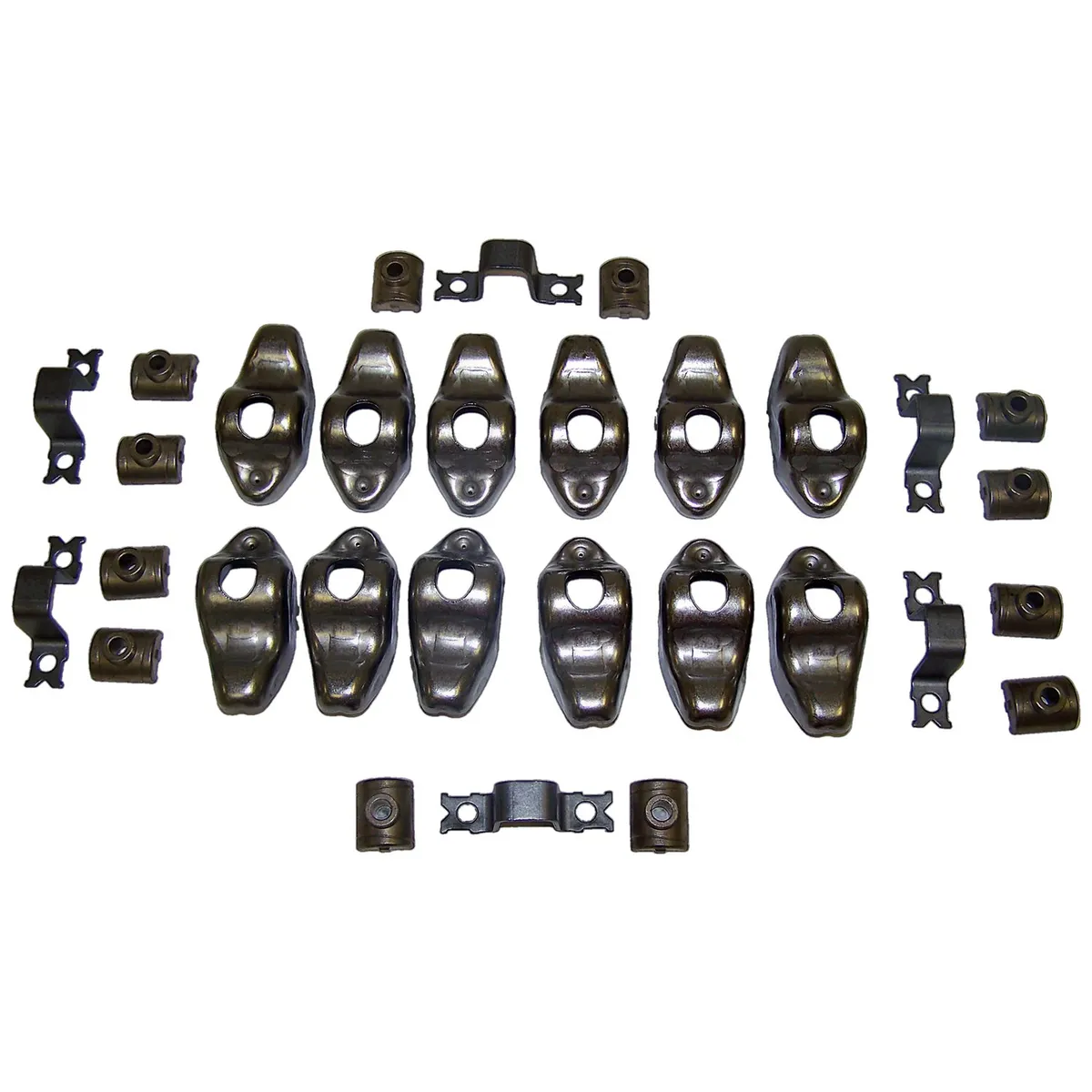 1984-2001 Cherokee XJ w/ 4.0L engine; Includes 12 Rocker Arms and 6 newer style steel pivot kits (#3236513K) 1983-1983 Cherokee SJ w/ 4.2L engine; Includes 12 Rocker Arms and 6 newer style steel pivot kits (#3236513K) 1983-1983 CJ-5 CJ w/ 4.2L engine; I product image