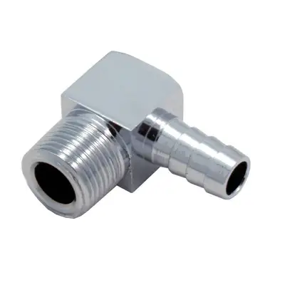 Spectre 90 Deg. Fuel Fitting Chrome