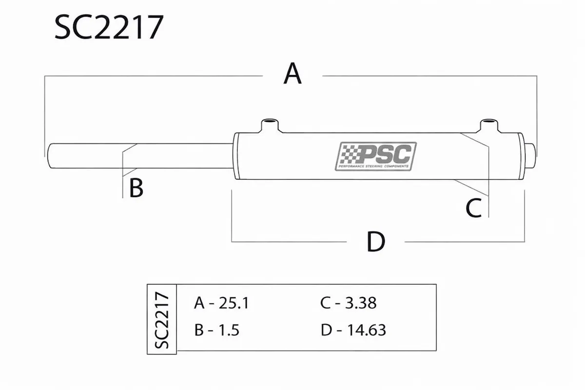 Double Ended Xd Steering Cylinder Kit For Full Hydraulic Steering Systems product image