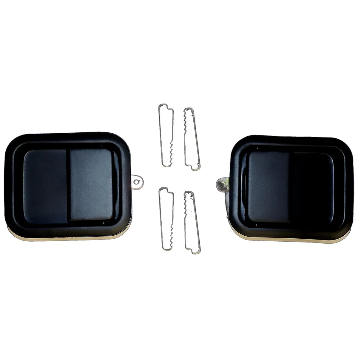 Black Exterior Door Handle Kit For 198106 Jeep Cjs YJ TJ w/ Full Steel Doors product image