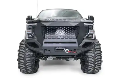 Fab Fours 05-07 F250 F350 Fab Fours Premium Winch-Ready Front Bumper