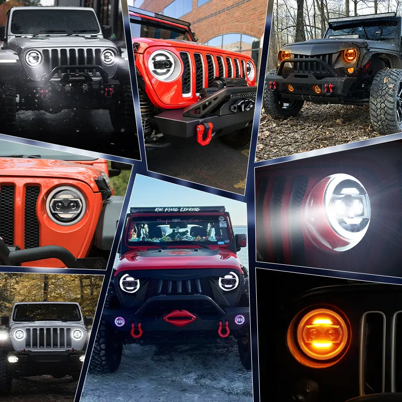 9'' Advanced Matrix High-Performance LED Headlight For Jeep Wrangler JL & Gladiator JT product image