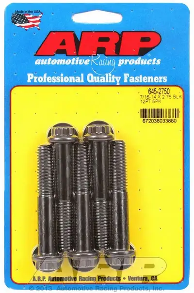 ARP Auto Racing 7/1614 X 2.750 12pt 1/2 Wrenching Black Oxide Bolts