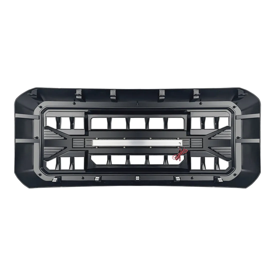 American Modified Amfmfa00105 Armor Grille With LED Off-Road Lights - Matte Black product image