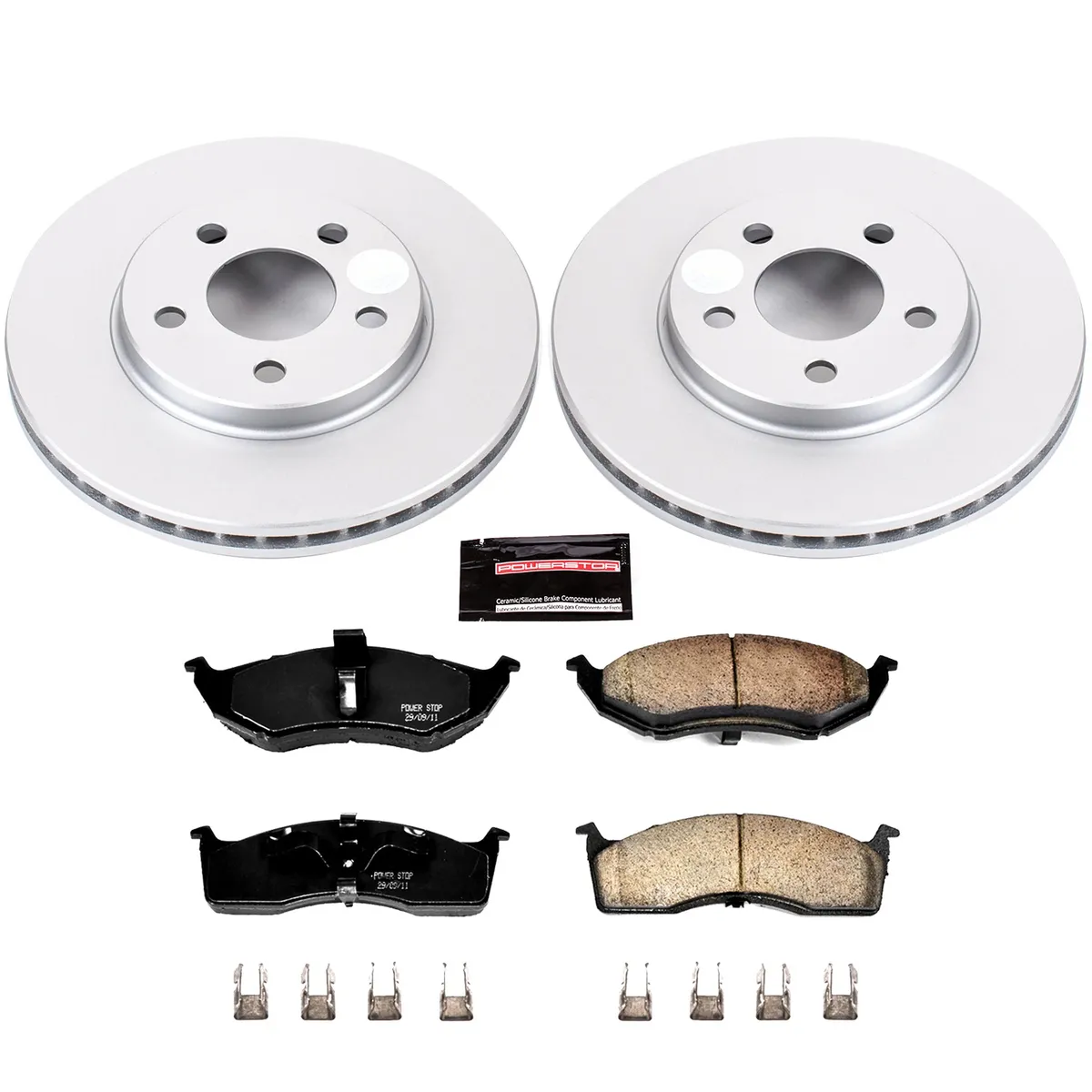 Z17 Geomet Coated Rotor Kit: Genuine Geomet Fully Coated Rotors; Ceramic Pads W/Hardware product image