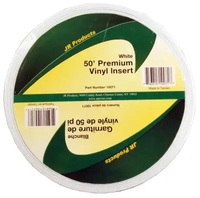 JR Products 50ft Premium Vinyl Insert White