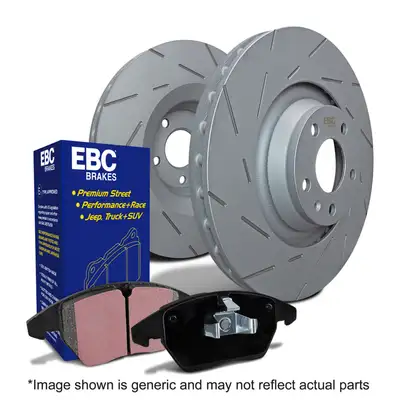 EBC Brakes S2 Kits Greenstuff 6000 and USR Rotors; Rear; FMSI Pad No. D1274; Solid; 5 Bolt Holes; 316mm Dia.; 76mm Height; 12mm Thick; 72.1mm Center Hole Dia.;
