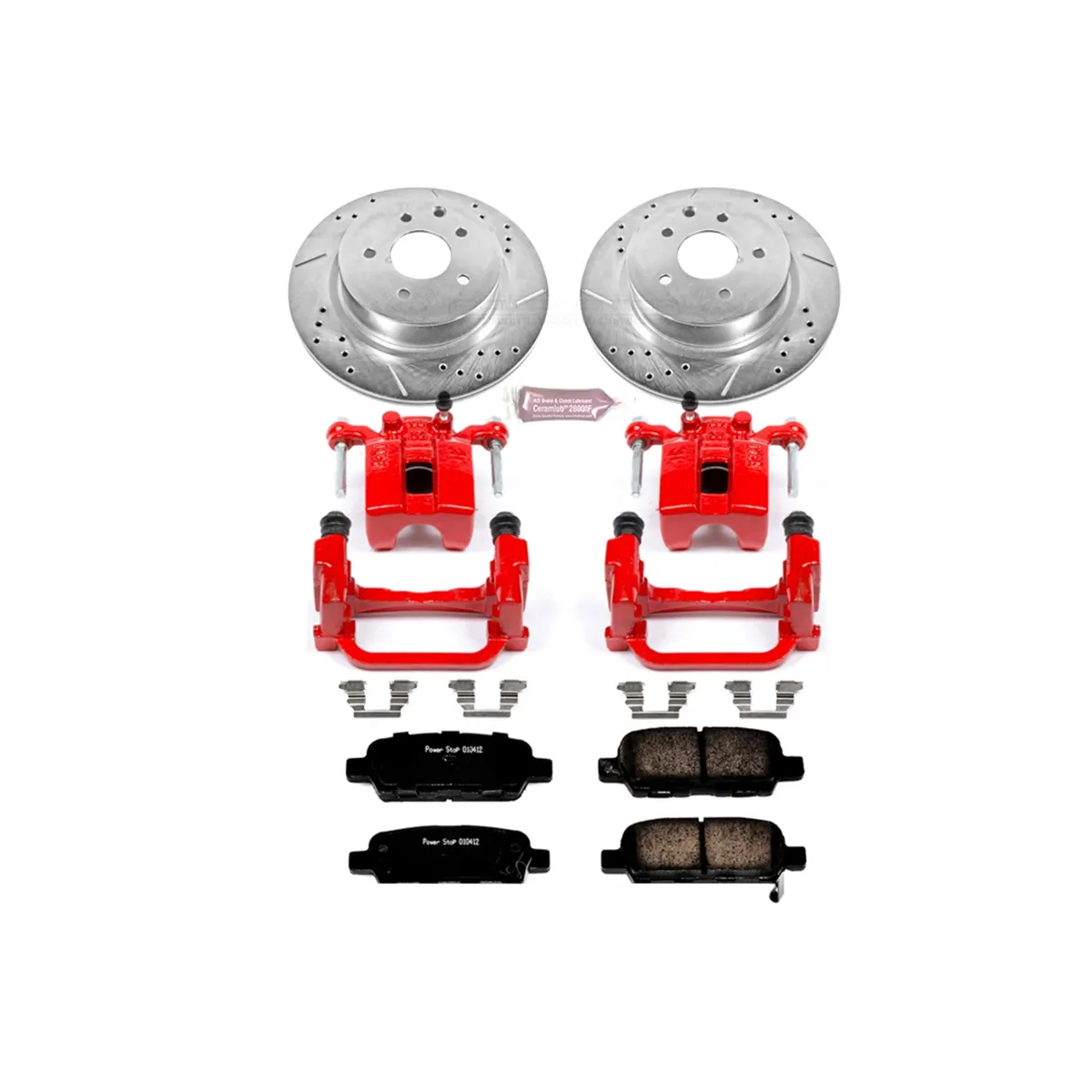 Z23 Evolution Sport Upgrade Kit: Drilled/Slotted Rotors; Carbon-Fiber Ceramic Pads; Powder Coated Calipers product image