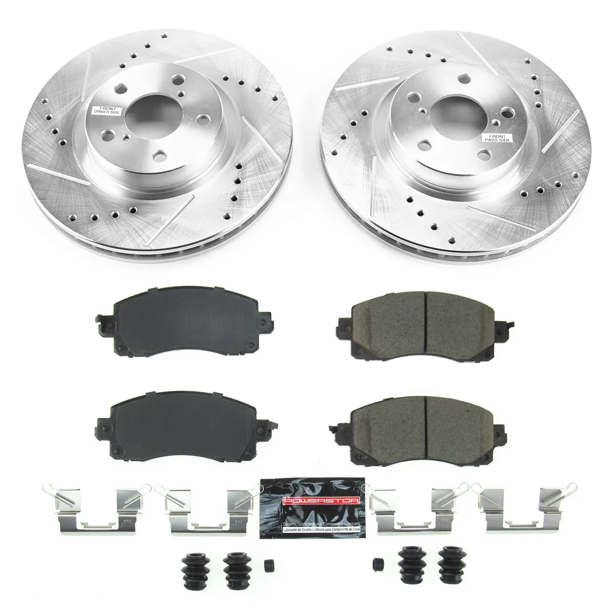 Z23 Evolution Sport Upgrade Kit: Drilled/Slotted Rotors; Carbon-Fiber Ceramic Pads W/Hardware product image
