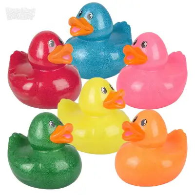 No Brand Big Rubber Glitter Ducky Collectible 6\"