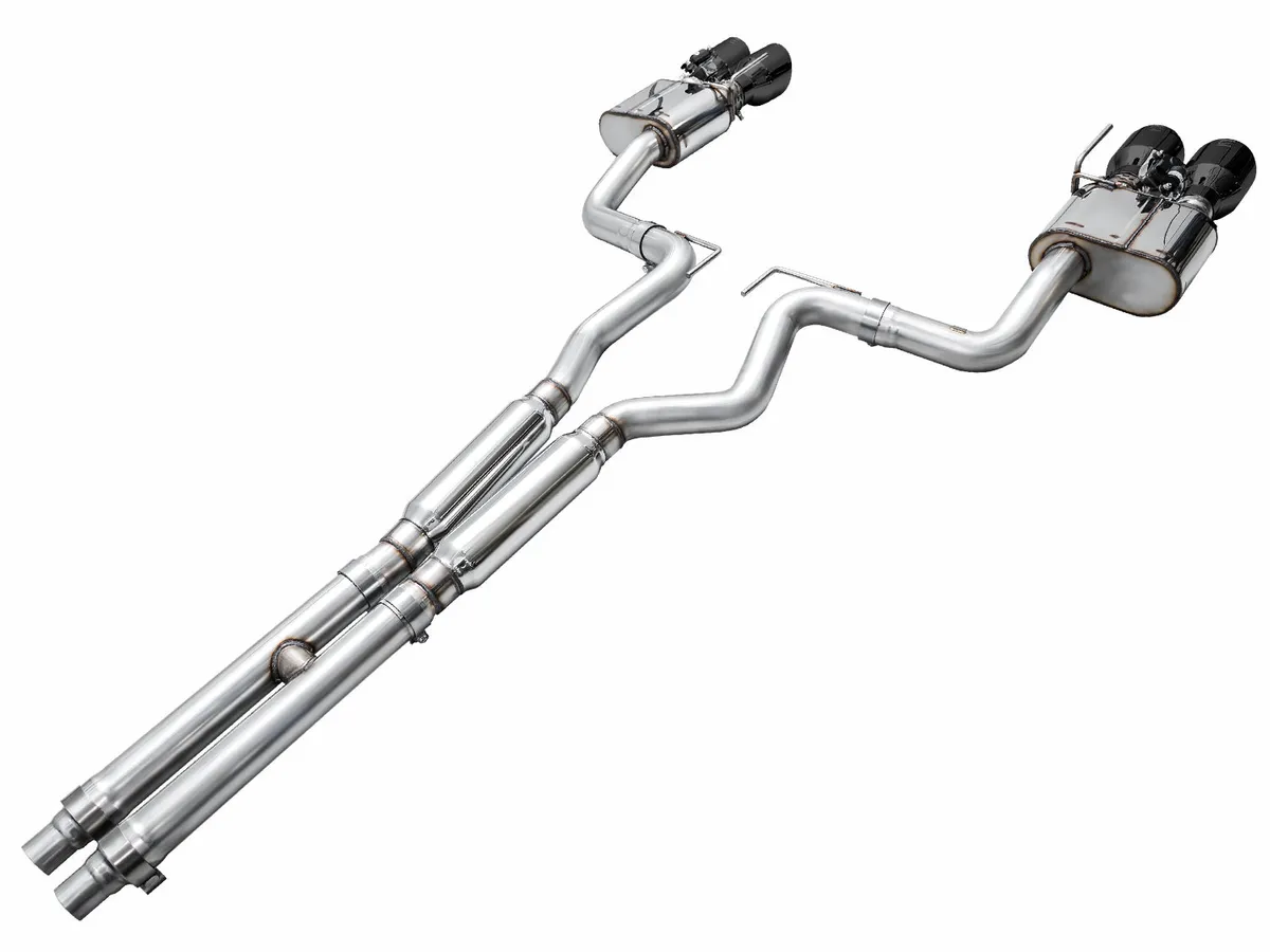 AWE SwitchPath™ Exhaust for S650 Ford Mustang Dark Horse - Quad Diamond Black Tips product image