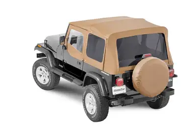 MasterTop Jeep YJ Replacement Top With Door Skins Tinted Glass For 88-95 Jeep Wrangler YJ Spice Diamond MasterTop