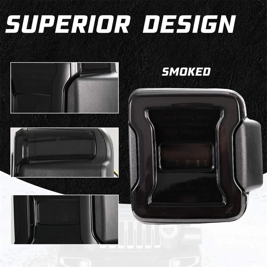 American Modified Amjpca03301 LED Tail Lights - Smoked Lens product image