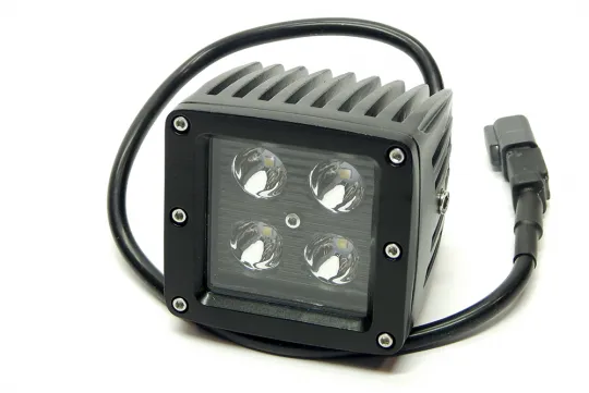 3.0 X 3.0 Inch 16W Square LED Light Spot 1,440 Lumens Each Black Series Southern Truck Lifts product image