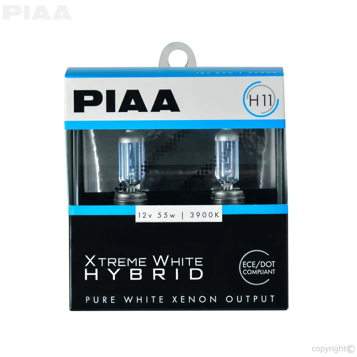 H11 Xtreme White Hybrid Replacement Bulb; 12V; 55W; 3900K; Twin Pack; product image