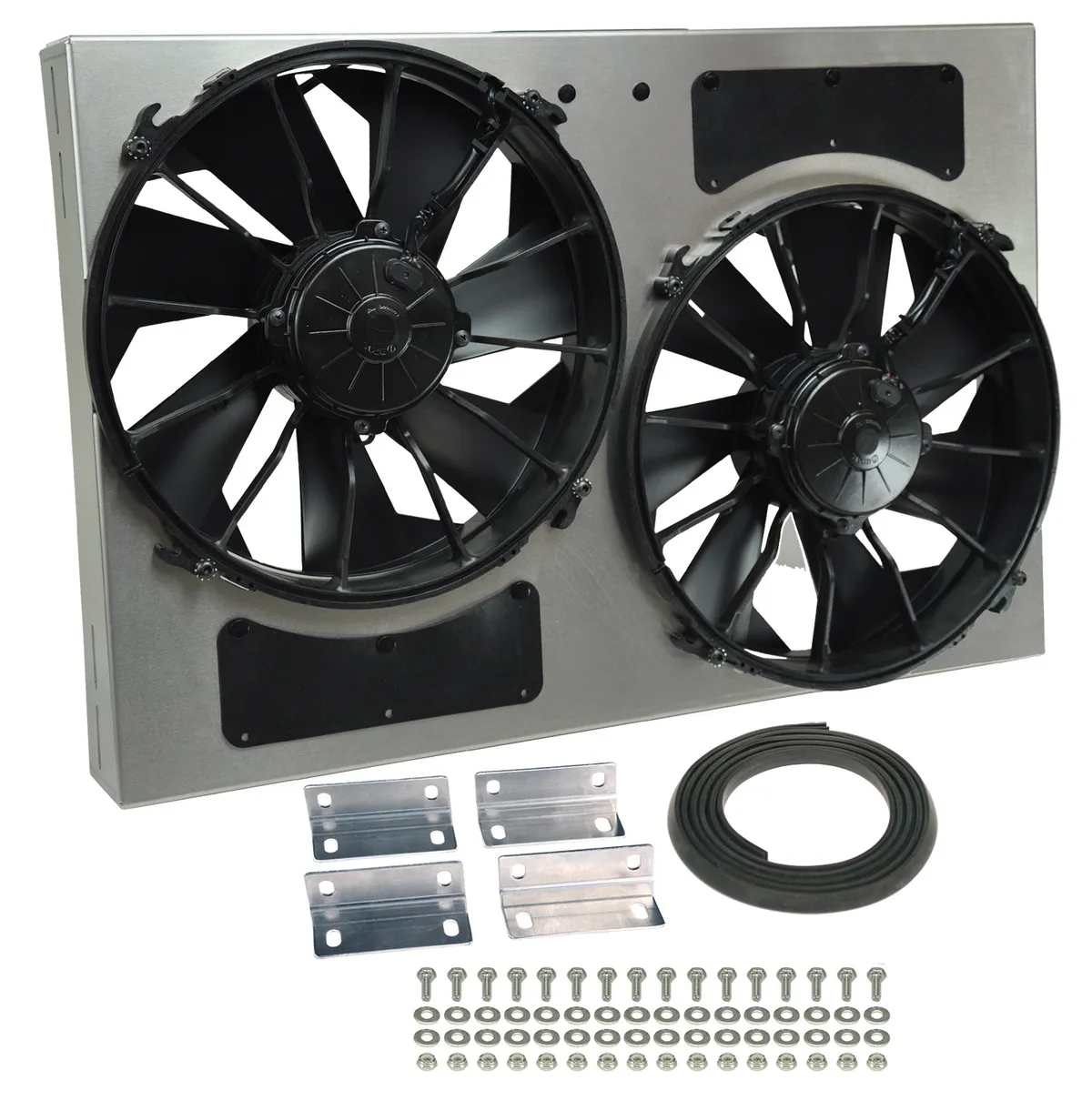 Derale 16826 Powerpack - High Output Dual 12 Electric RAD Fan/Aluminum Shroud Kit product image