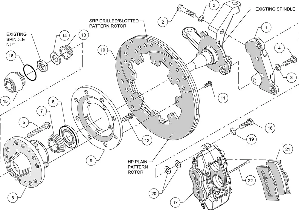 1974 - 1980 Ford, Mercury Forged Dynalite Big Brake Front Brake Kit (Hub) - 140-10440 product image