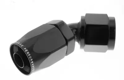 Redhorse Performance 10 45 Degree Female Aluminum Hose End Black