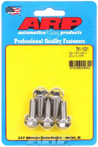 ARP Auto Racing S/S Bolt Kit - 6pt. (5) 8mm x 1.25 x 20