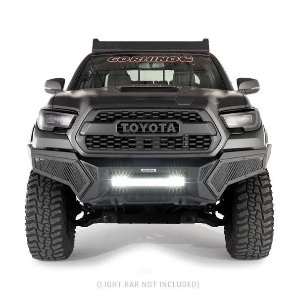 Go Rhino 343891T - Element Front Bumper with Power Actuated Hide-Away Light Bar Mount - Textured Black product image