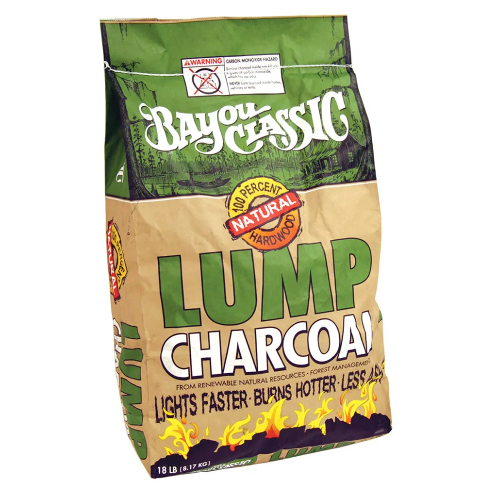 Bayou Classic 18lb Bayou Lump Charcoal 100% Natural Hardwood High Density